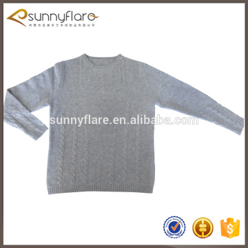 Sudadera con cuello redondo de cachemira, 100% cachemir, para mujer